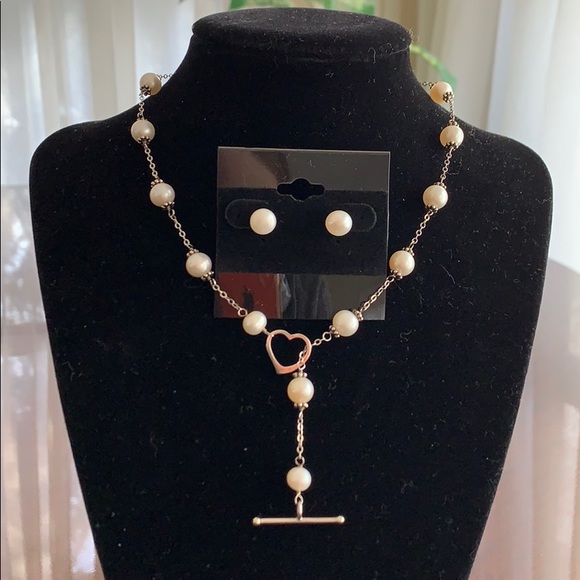 ♥️ Valentine's Special ♥️ Sterling & Pearl Set - Picture 1 of 7